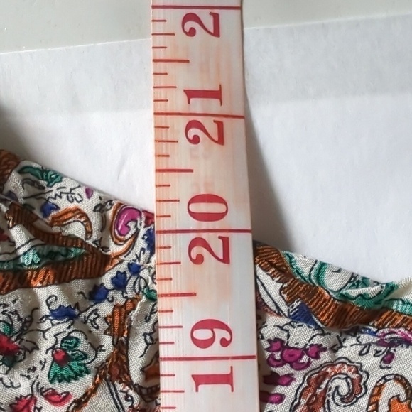 Papillon Boho Jewelled Paisley  Print Tunic Blouse M - Picture 16 of 16